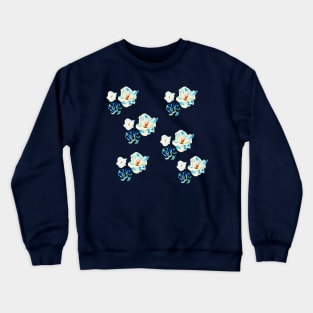 Blue geranium pattern Crewneck Sweatshirt